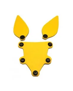 The Red PUPPY SET OREILLES ET LANGUE EN CUIR JAUNE