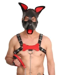 The Red PUPPY SET OREILLES ET LANGUE EN CUIR ROUGE -Sextoys boutique puppy set oreilles et langue en cuir rouge 2