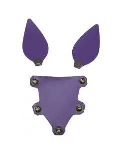 The Red PUPPY SET OREILLES ET LANGUE EN CUIR VIOLET