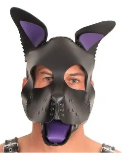 The Red PUPPY SET OREILLES ET LANGUE EN CUIR VIOLET -Sextoys boutique puppy set oreilles et langue en cuir violet 3