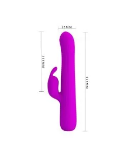 Rabbit à Rotation Julian Pretty Love 12 X 2.5 Cm Violet -Sextoys boutique rabbit a rotation julian pretty love 12 x 25 cm violet 5