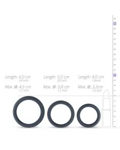 Set De 3 Cockrings Boners Silicone -Sextoys boutique set de 3 cockrings boners silicone 10