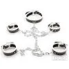 KINKgear Set De Restriction Collier Et Menottes Noir-Blanc