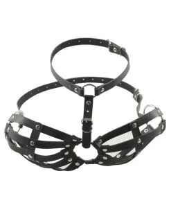 KinkHarness Soutien-gorge Simili Lanya Noir