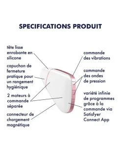 Stimulateur De Clitoris Connecté Love Triangle Satisfyer Blanc 8 Stimulateur De Clitoris Connecté Love Triangle Satisfyer Blanc -Sextoys boutique stimulateur de clitoris connecte love triangle satisfyer blanc 2