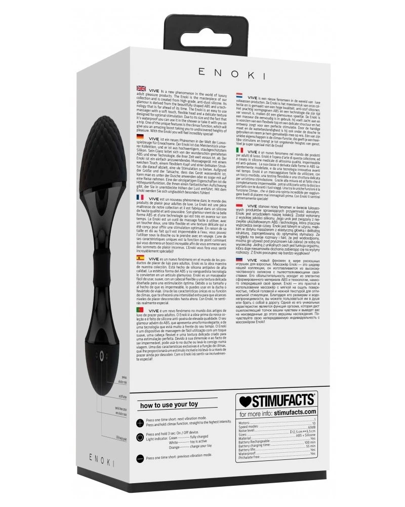 Stimulateur De Clitoris Enoki Vive 12.5cm Noir 6 Stimulateur De Clitoris Enoki Vive 12.5cm Noir – Image 6