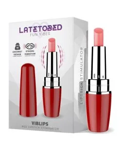 Latetobed Stimulateur De Clitoris Viblips 9.5 X 2.5cm Rouge -Sextoys boutique stimulateur de clitoris viblips 95 x 25cm rouge 2