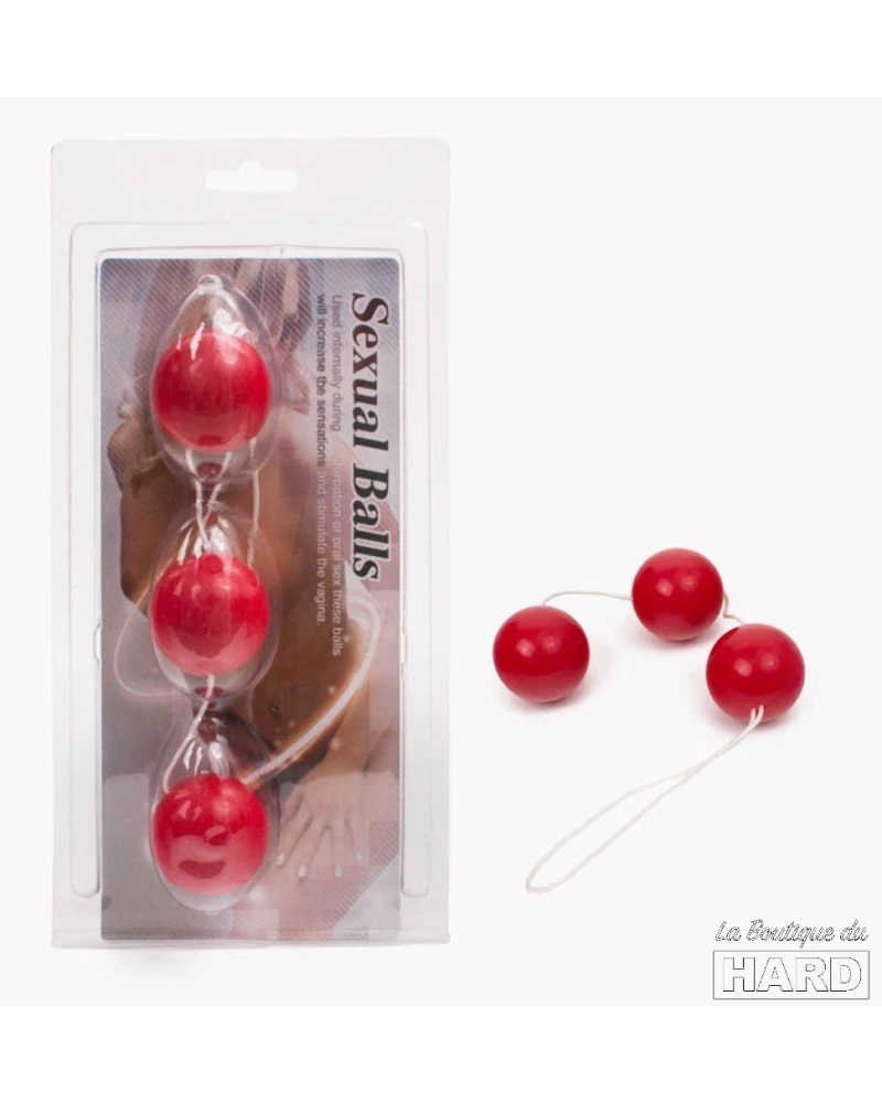 Baile Triple Boules De Geisha Rouge 3.5 Cm 2 Baile Triple Boules De Geisha Rouge 3.5 Cm – Image 2