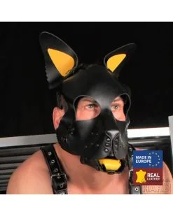 The Red Véritable Masque En Cuir PUPPY Jaune