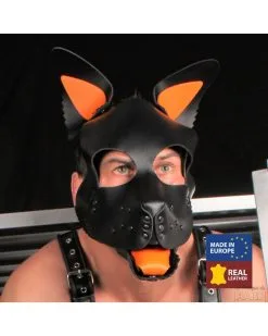 The Red Véritable Masque En Cuir PUPPY Orange