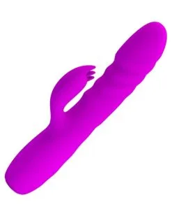Vibro Rabbit à Poussée Melanie Pretty Love 21cm Violet -Sextoys boutique vibro rabbit a poussee melanie pretty love 21cm violet 2