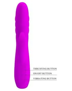 Vibro Rabbit à Poussée Melanie Pretty Love 21cm Violet -Sextoys boutique vibro rabbit a poussee melanie pretty love 21cm violet 4