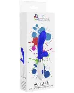 Luminous Vibro Rabbit Achilles 20cm Bleu -Sextoys boutique vibro rabbit achilles 20cm bleu 1