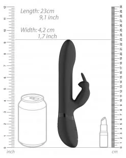 Vibro Rabbit Amoris Vive 23cm Noir -Sextoys boutique vibro rabbit amoris vive 23cm noir 4