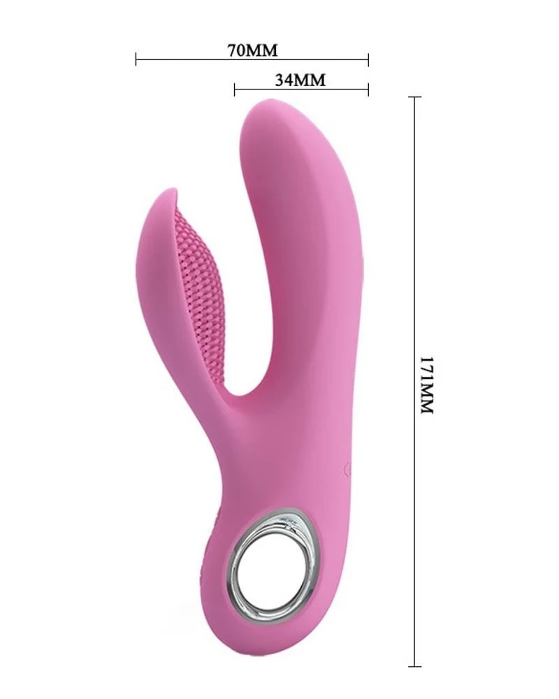 Vibro Rabbit Canrol Pretty Love 17cm Rose 6 Vibro Rabbit Canrol Pretty Love 17cm Rose – Image 6