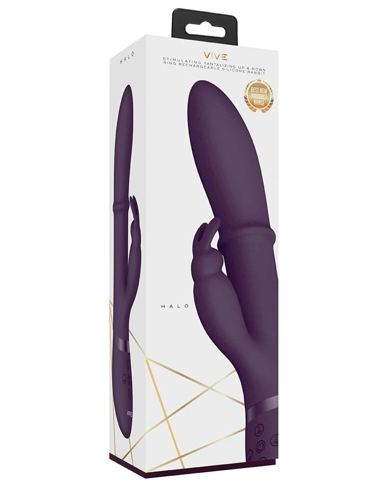 Vive Vibro Rabbit Halo 24.5 X 3.5cm Violet 2 Vive Vibro Rabbit Halo 24.5 X 3.5cm Violet – Image 2