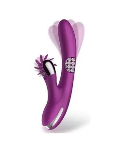 Action Vibro Rabbit Rotating Double 10 X 3.5cm Violet