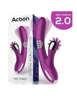 Action Vibro Rabbit Rotating Double 10 X 3.5cm Violet -Sextoys boutique vibro rabbit rotating double 10 x 35cm violet 4