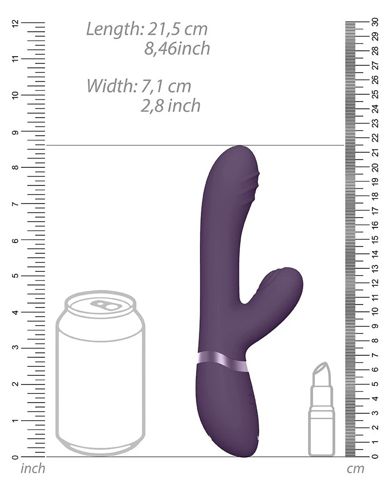 Vive Vibro Rabbit Tani 22 X 3.5cm Violet 6 Vive Vibro Rabbit Tani 22 X 3.5cm Violet – Image 6