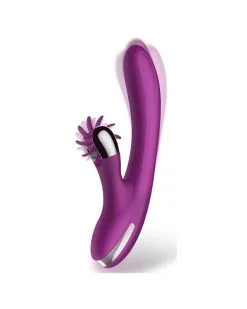 Action Vibro Rabbit Vibrating Double 10 X 3.5cm Violet