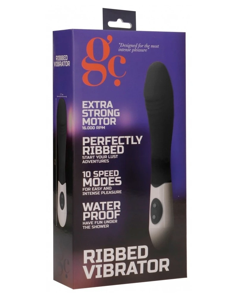 Gc Vibro Ribbed Vibrator 12 X 3.7cm Noir 2 Gc Vibro Ribbed Vibrator 12 X 3.7cm Noir – Image 2