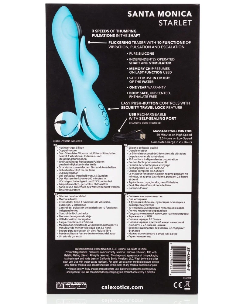 California Dreaming Vibromasseur Rabbit Santa Monica Starlet 9 California Dreaming Vibromasseur Rabbit Santa Monica Starlet – Image 9