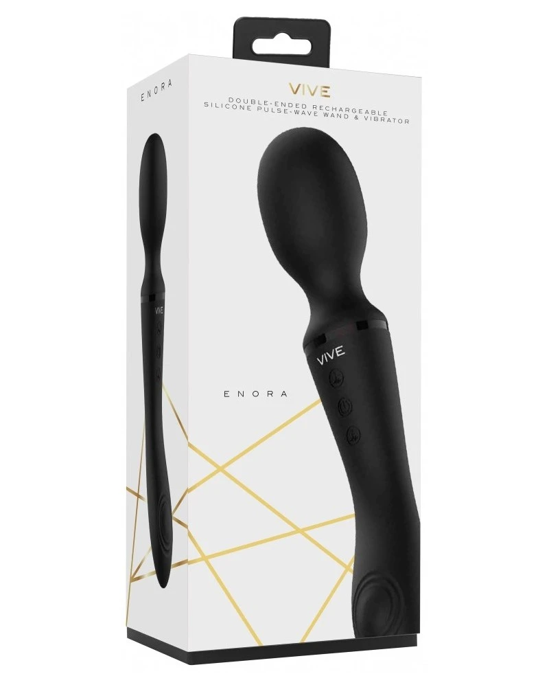 Vive Wand 2 En 1 Enora 22cm Noir 2 Vive Wand 2 En 1 Enora 22cm Noir – Image 2