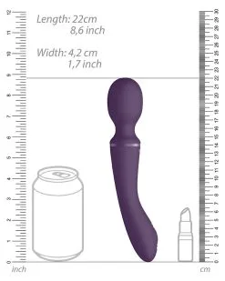Vive Wand 2 En 1 Enora 22cm Violet -Sextoys boutique wand 2 en 1 enora 22cm violet 4